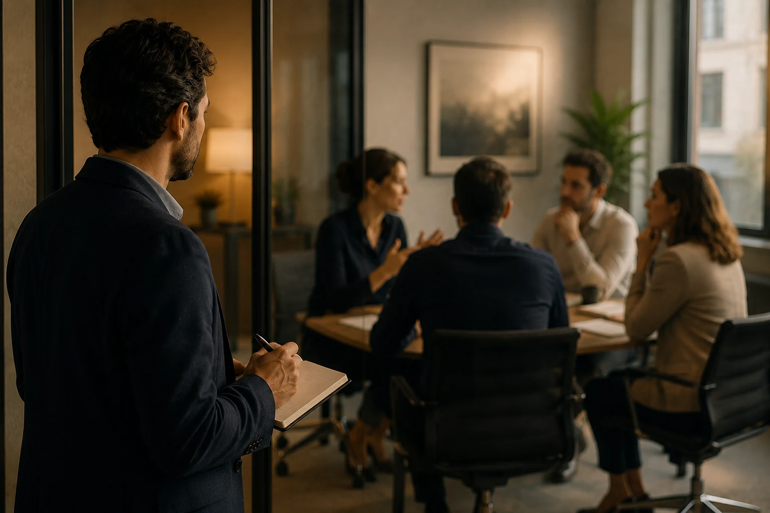 A professional observing the informal dynamics that shape organizational decisions